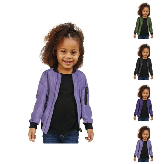 Girl Clothes Girls Lightweight Jacket Girls Winter Jacket For Toddlers 1 5 Years Warm Windproof Outerwear Casual Long Sleeve Coat With Pockets Loose Fit Kids Autumn Clothing