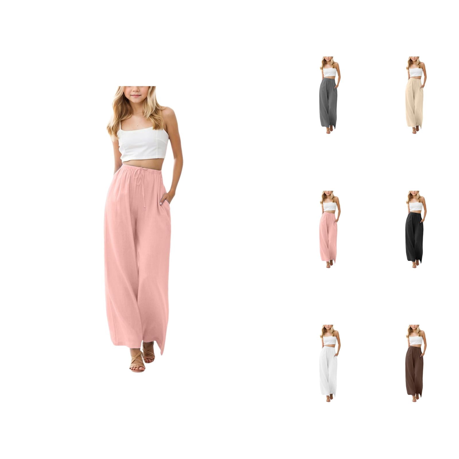 Girls Wide Pants Hawaii Blätter