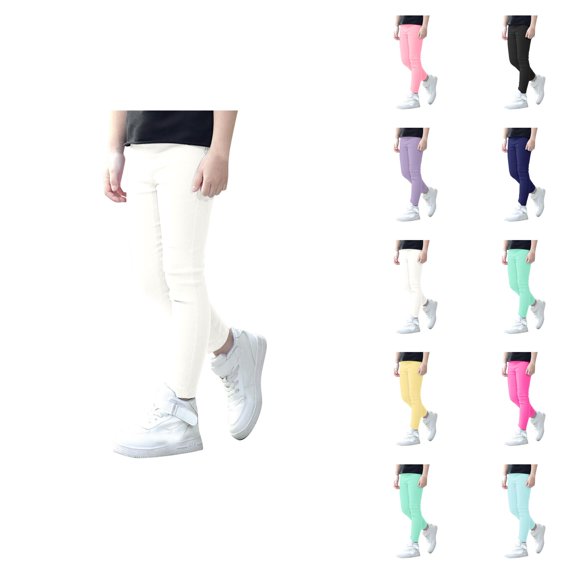 Girl Clothes Pant for Girls Kids Girls Stretch Pencil Skinny Pants Elastic Waist Trouser Bottoms