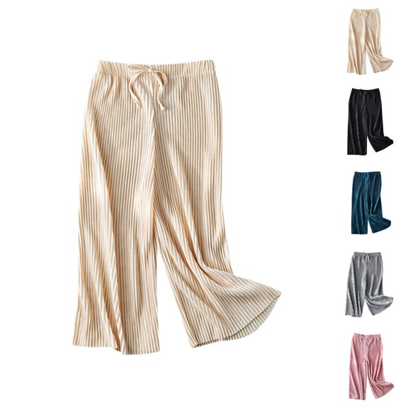 Girl Clothes Pants for Girls Girls Wide Leg Pants Lightweight Casual Elastic Waist Straight Leg Loose Trousers For Kids