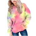 thumbnail image 1 of Girl Clothes Trendy Stylish Unisex Kids Tie Dye Sweatshirt Boys Girls Hooded Kangaroo Pocket Pullover Hoodies, 1 of 5