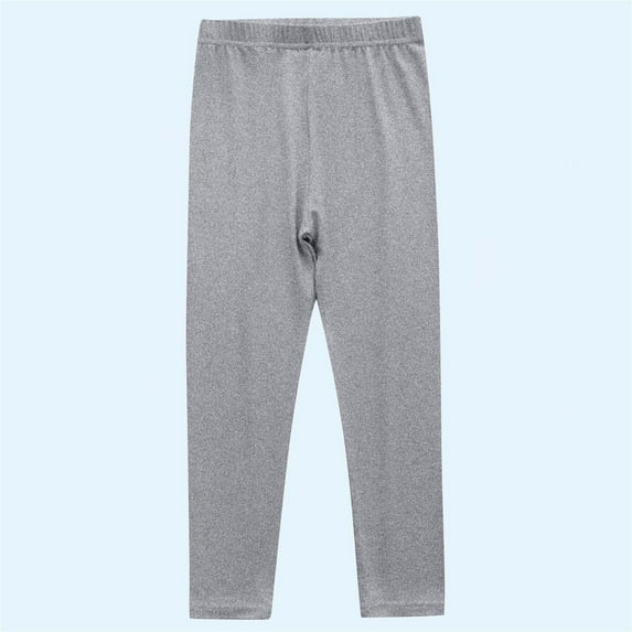 Girl Comfortable Leggings Long Pants Soft Cotton Loungewear Kid Cute Leggings Girls Jogger Pants Gray 12Y