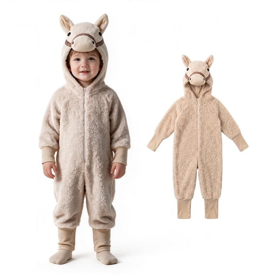 Girl Costumes Animal Costume Unisex Long Sleeve Zipper Jumpsuit Kids Girls Dress up Clothes Boys Halloween Outfits 6-8 Years