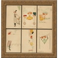 thumbnail image 1 of Girl Cyclists 20x20 Gold Ornate Wood Framed Canvas Art by Raphael Kirchner, 1 of 2