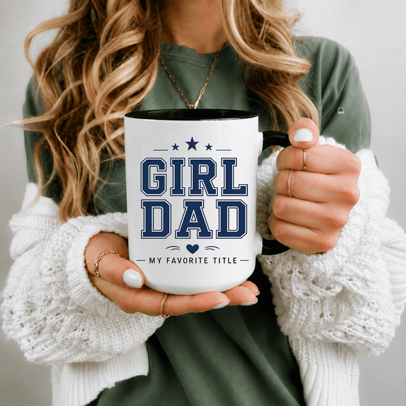 Girl Dad Mug from Daughter, Awesome Like My Daughter Coffee Cup, Funny Father’s Day Gift for Dad