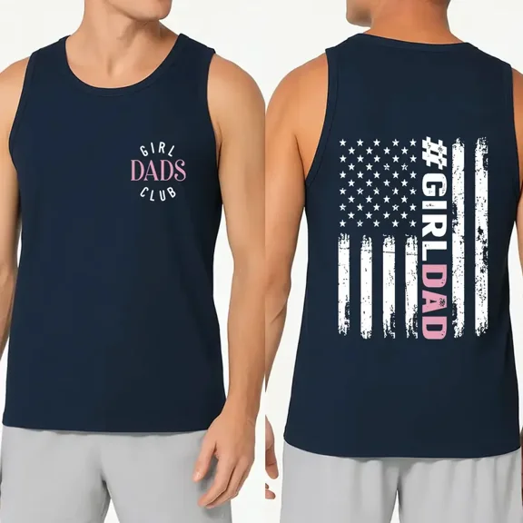 Girl Dad Tank Top – Proud Father Sleeveless Shirt for Men, Soft Cotton Summer Fit, Gift for Dad or Father’s Day