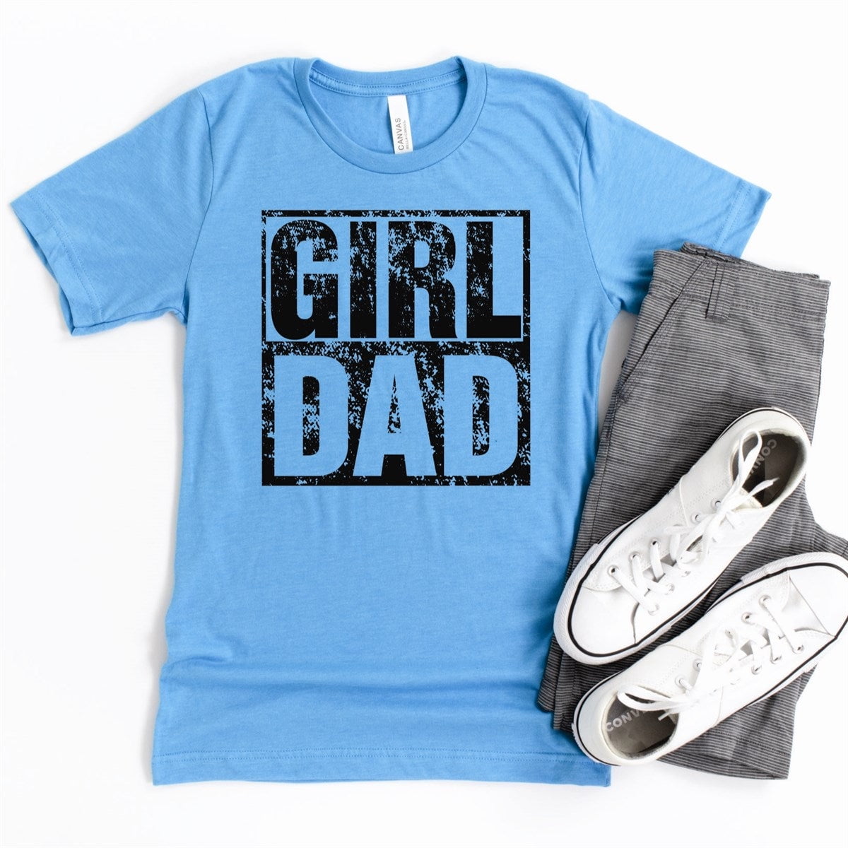 Girl Dad Tee, Pre-Shrunk and Side Seams, Tear Away Label, Cotton ...