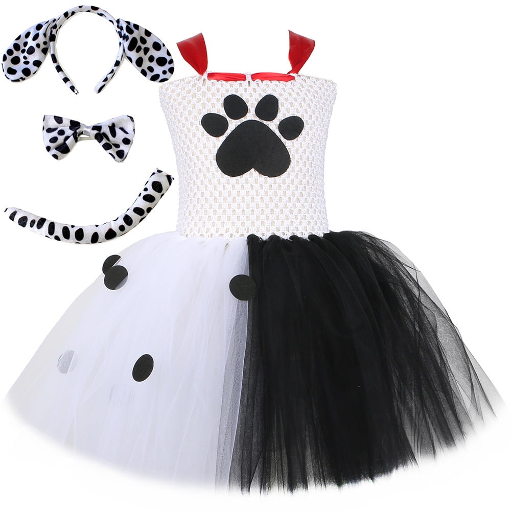 Girl Dalmatian Halloween Costume Christmas Vintage Polka Dots Dress Set - Walmart.com Girl Dalmatian Halloween Costume Christmas Vintage Polka Dots Dress Set - Walmart.com