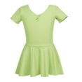 thumbnail image 1 of Girl Dance Clothes Ballet 3-12T Short Sleeve Skirted Leotards Kids Gymnastic Ballerina Dresses 3-12 Years Old, Green, 3 Years, 1 of 4