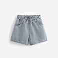 thumbnail image 1 of Girl Denim Shorts High Elastic Waist Wide Leg Summer Jeans with Pockets Girl Shorts Size 9-10 Years, 1 of 8