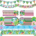 thumbnail image 1 of Girl Dinosaur Party Supplies Complete Set for 24 Guests, 1 of 8