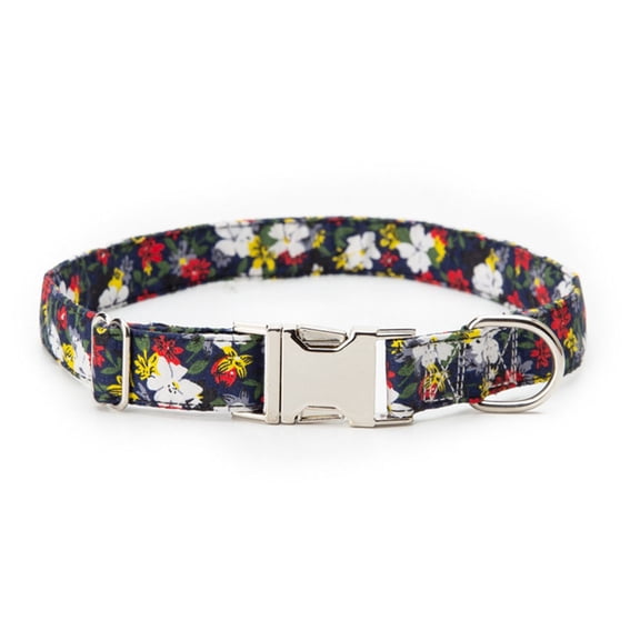 Girl Dog Collars Spring Cute Daisy Flower Pattern Lovely Print and American Flag Print Dog Collar