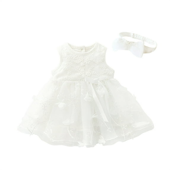 Girl Dress Floral Birthday Dress Baby Girls Dress Up Clothes 9-12 Months