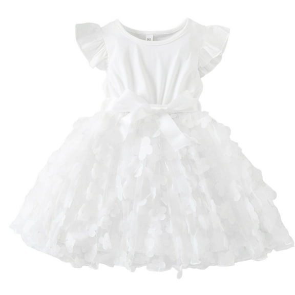 Girl Dress Ruffle Sleeveless Tulle Baby Dress Spring Dresses for Girls Birthday Party Dresses Little Girl Clothes 3-4 Years Girl Fashion