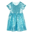thumbnail image 1 of Girl Dress Sequin Dress Kids Party Dress Bridesmaid Wedding Gown 3-8 Years, 1 of 8