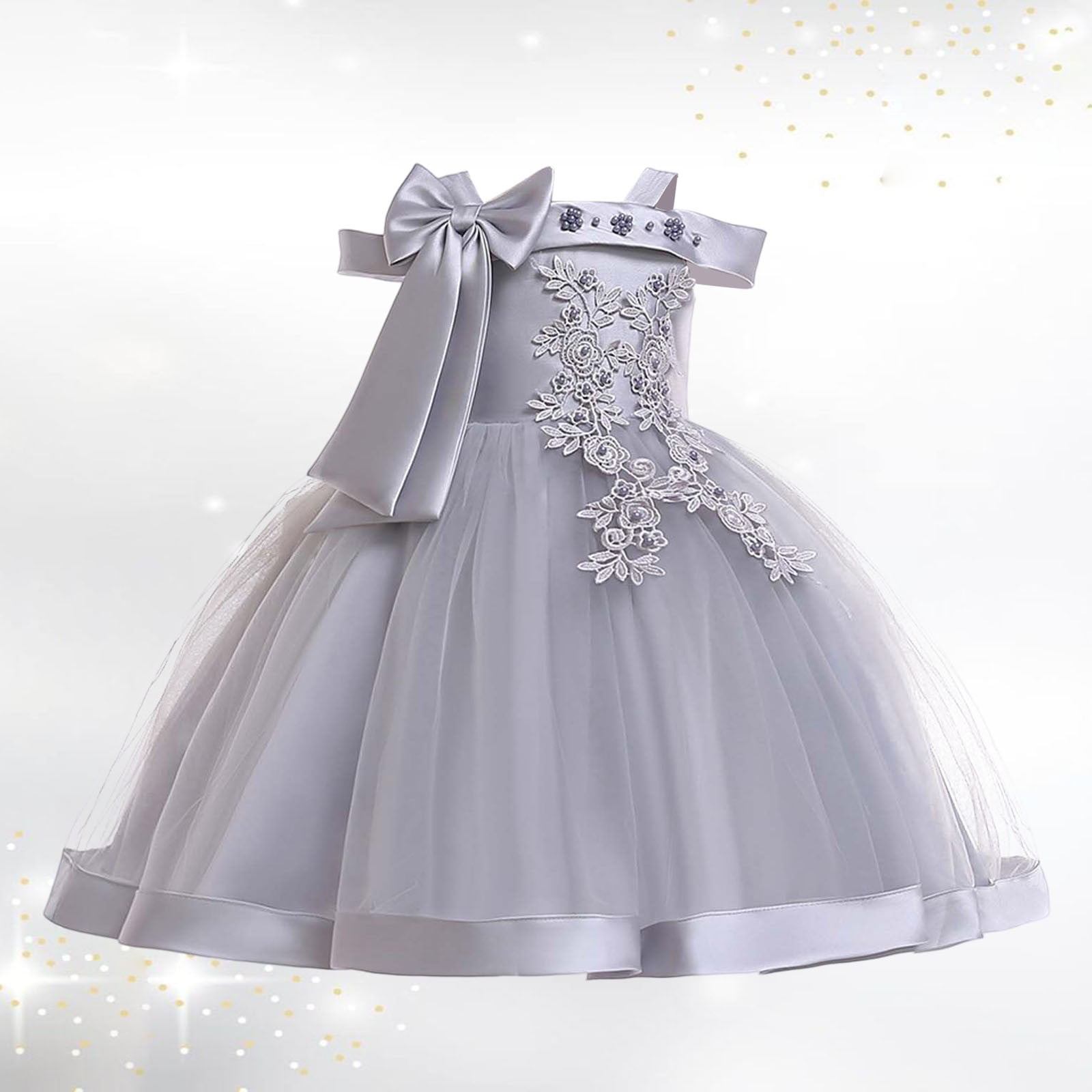 Girl Dresses Formal Dresses for Girls Grey Dress Girls Dress Fancy Girls  Dresses Pageant Dresses for Girls 6-7 Years - Walmart.com