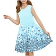 thumbnail image 1 of Girl Dresses Size 10-12 Party Smock Floral Dress Crew Neck Dresses Flower Girl Dresses for Girls 7-16 White Chiffon A-Line Party Dress Vestidos De Ninas Para Fiestas 3 Years, 1 of 1