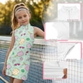 thumbnail image 1 of Girl Dresses Sleeveless Zip Neck Active Skort for Sporty Kids Girls Spring Dress Mint Green 10-11 Years, 1 of 6