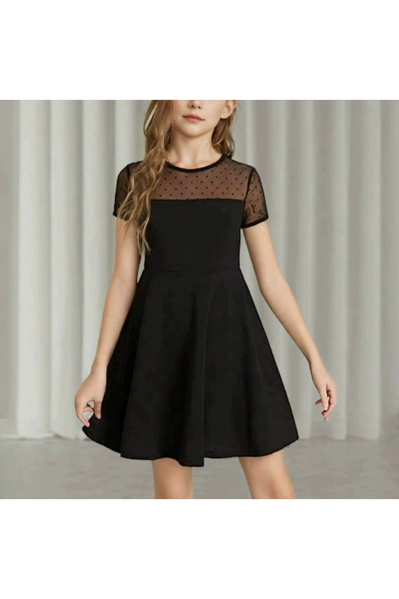 Girl Dresses Summer Birthday Dress Teen Puffy Dress 15-16 Years