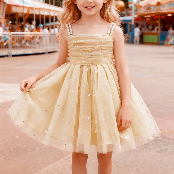Girl Dresses Summer Birthday Dresses for Girls Kids Party Dress for Girls 6-7 Years