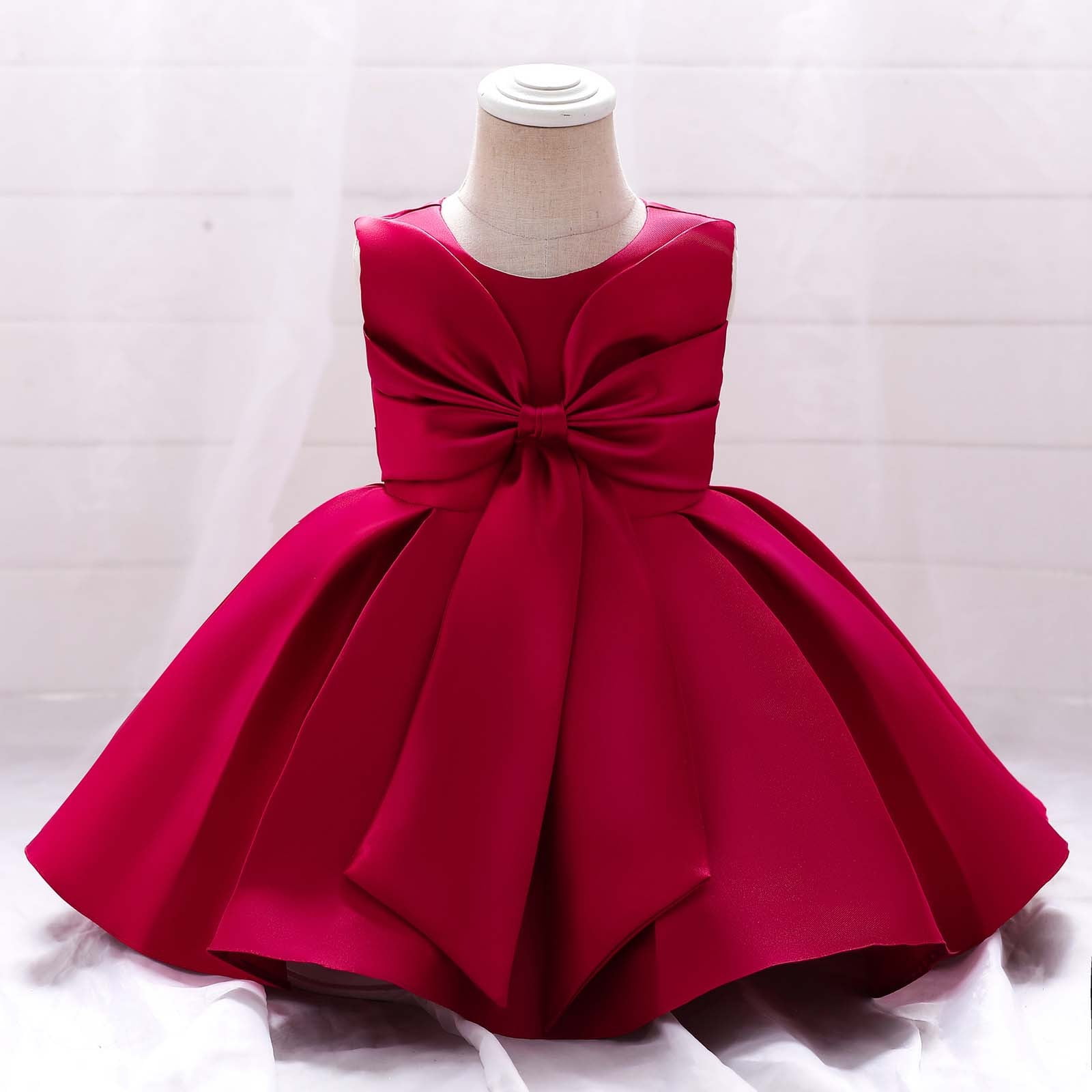IBAKOM Girls Velvet Christmas Dress Long Sleeve - Toddler Holiday Party & Wedding Formal Outfit
