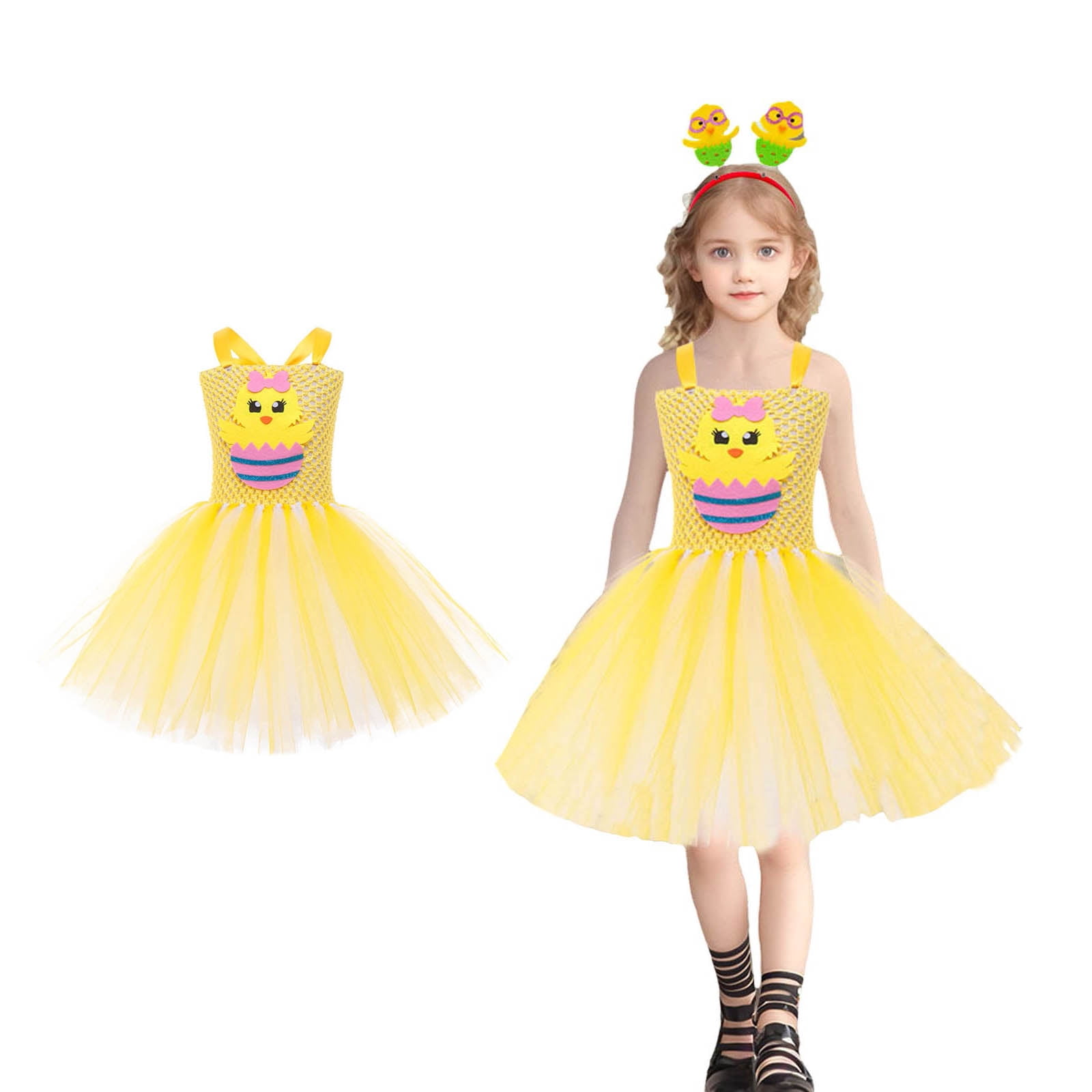 Girl Easter Outfits Sleeveless Tutu Tulle Dresses Dress up Performance ...