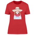 thumbnail image 1 of Girl Eating Watermelon T-Shirt Women -Image by Shutterstock, Female XX-Large, 1 of 2