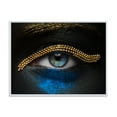 thumbnail image 1 of Girl Eyes With Gold Chain and Blue Pigment 40 in x 30 in Framed Painting Canvas Art Print, by Designart, 1 of 5