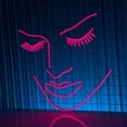 thumbnail image 1 of Girl Face Art Line Neon Sign, Retro Wall Art Decor, 1 of 4