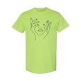 thumbnail image 1 of Girl Face With Hands T-Shirt Women -Image by Shutterstock, Female XX-Large, 1 of 4