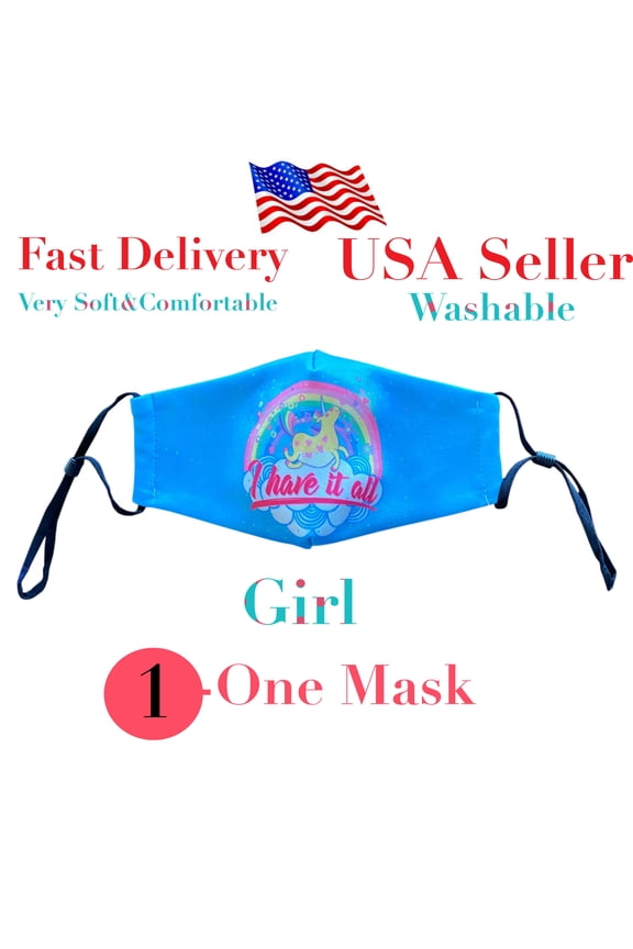 Girl Face mask, Handmade face mask, Mask, washable, Mask For Girl 2~15 years