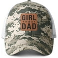 thumbnail image 1 of Girl Father Daddy Dad Leather Patch Hat Birthday for Dad Papa from Daughter Son Adjustable Trucker Hat, 1 of 4