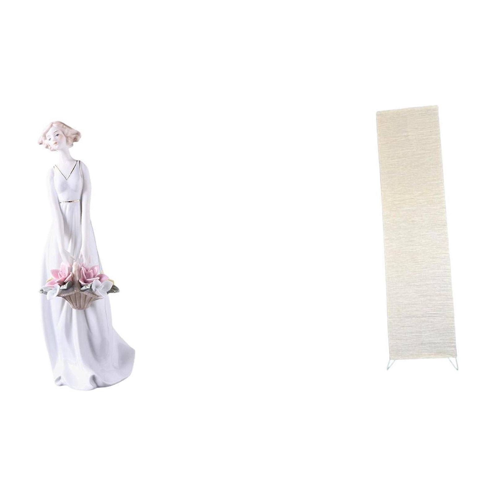 Girl Figurine Desk Ornament Floor Lamp Shade Creative Resin and Paper Design for Living Room Bedroom Office Decor