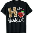 thumbnail image 1 of Girl First Day Headstart Leopard Plaid Back School Teacher T-Shirt Black Large, 1 of 4
