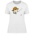 thumbnail image 1 of Girl Fishing Doodle T-Shirt Women -Image by Shutterstock, Female Small, 1 of 2