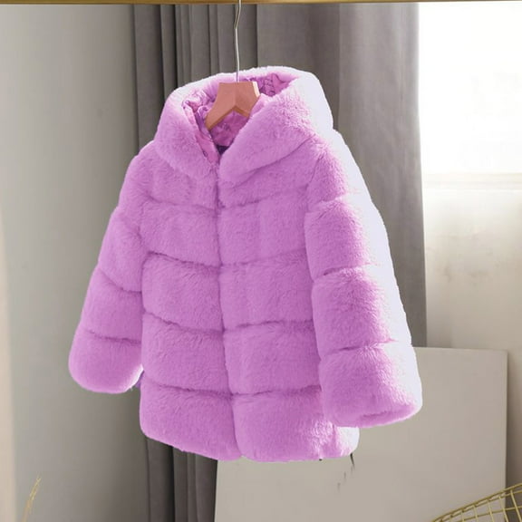 Girl Fleece Jacket with Hooded Boys Long Sleeve Lightweight Zip Up Fuzzy Jacket Girl Clothing 9-10 Years