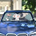 thumbnail image 1 of Girl Flower Rose Automotive Front Car Windshield Sun Shade Reflector Foldable for Front Fit for Cars Truck SUVs, 1 of 8