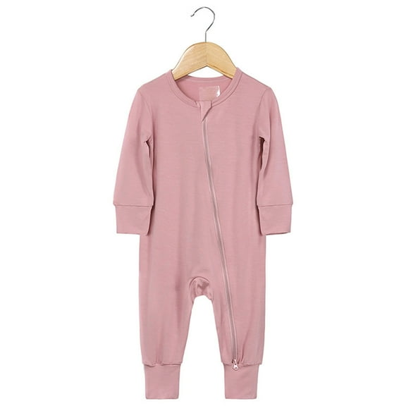 Onesie for Baby Cotton Rompers Footed Pajamas Zipper Long Sleeve Sleeper Jumpsuit Baby Girl Essentials 0-3 Months