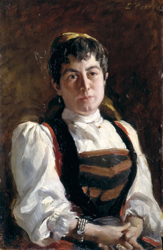Girl From Gressoney (Fanciulla Gressonese) Canvas Art - (18 x 24)