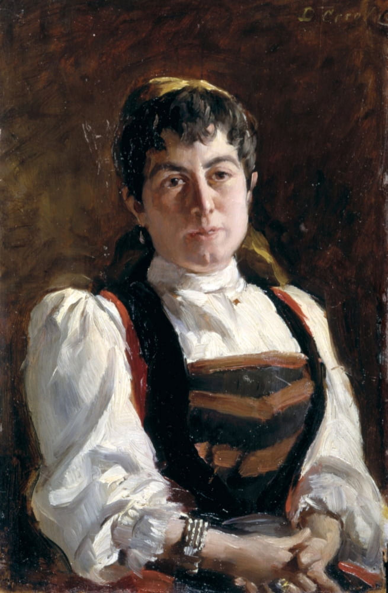 Girl From Gressoney (Fanciulla Gressonese) Canvas Art -  (24 x 36)