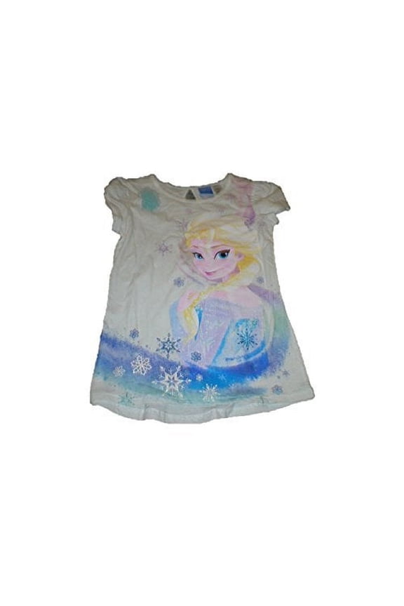 Girl Frozen Tee Shirt Shirt with Bow, Elsa - Small
