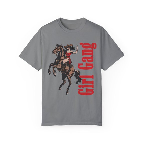 Girl Gang Graphic Tee, Support Your Local Girl Gang Shirt, Comfort Colors, Cowgirl, Country Music, Vintage Inspired