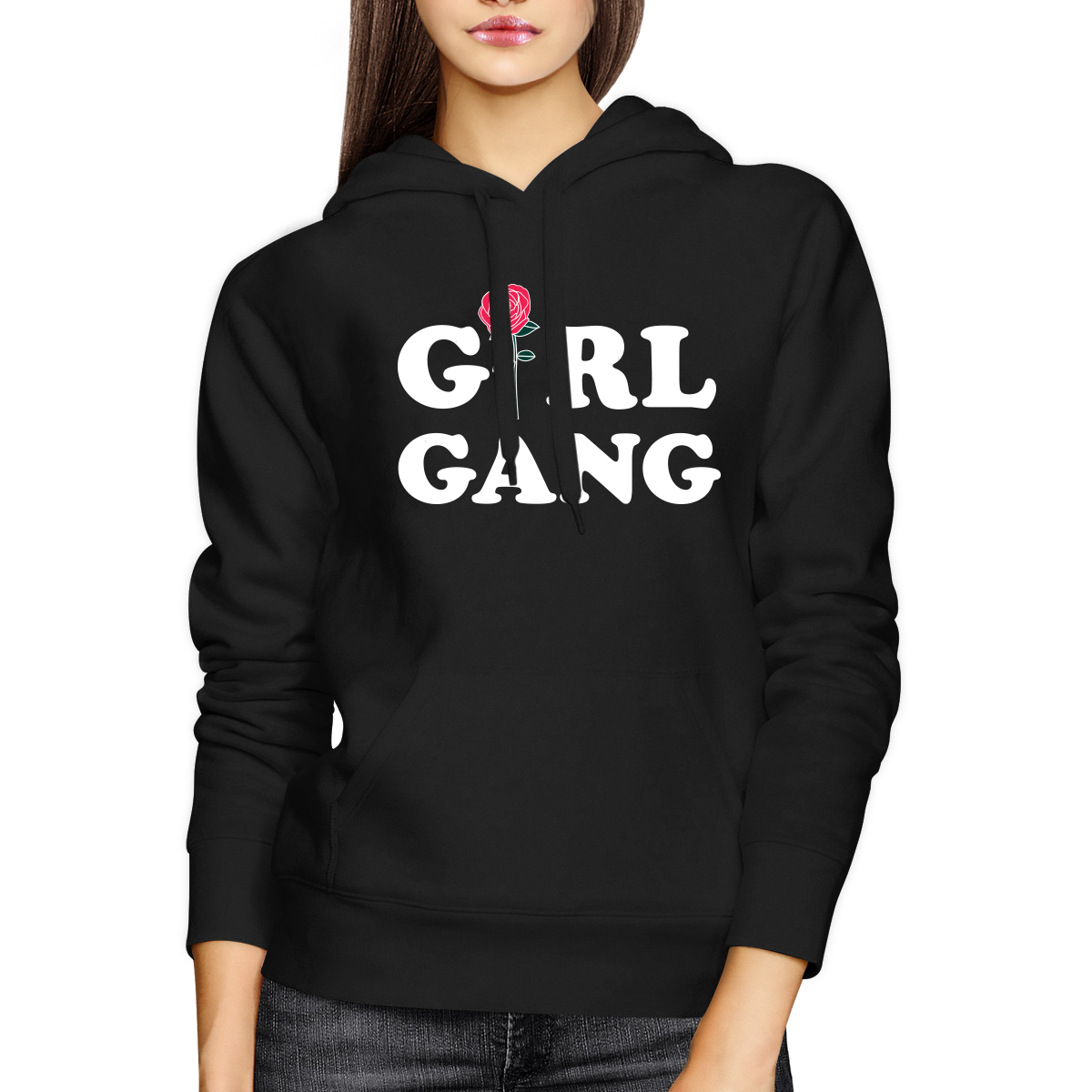 Girl Gang Hoodie Trendy Back To School Hooded Pullover Fleece - image 1 of 4