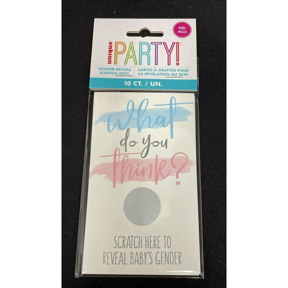 Girl Gender Reveal Party Scratch Off Cards Reveal Cards Baby Shower 10 count