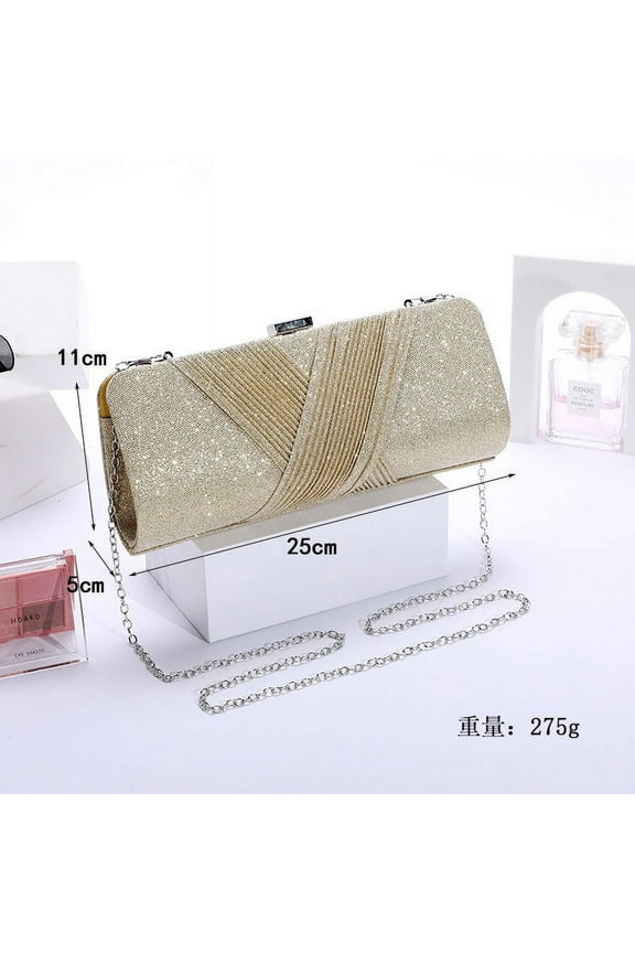 Gold Envelope Clutch Bag, Women's Gold Envelope Evening Clutches Wedding, Prom, Eid, And Party Purse- Gold