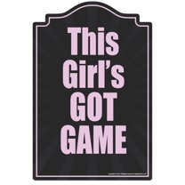 Girl Got Game Novelty Sign | Indoor/Outdoor | Funny Home Décor for Garages, Living Rooms, Bedroom, Offices | SignMission personalized gift Wall Plaque Decoration