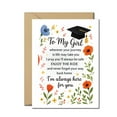 thumbnail image 1 of To My Girl Graduation Card – Inspirational Graduation Card for Daughter, Niece, Granddaughter – Floral Design – Encouragement Greeting Card – Blank Inside, 1 of 3