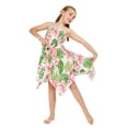 thumbnail image 1 of Girl Gypsy Uneven Bottom Hawaiian Luau Dress in Lotus and Orchid Size 8, 1 of 5