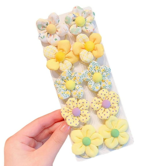 Girl Hairpin, Toddler Hair Ties Cute Flower, Girl Hairpin with Cute Flower,Hair Tying Rope,Girl Hair Cord,Elastic Hair Cord