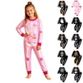 thumbnail image 1 of Girl Halloween Pajamas Crew Neck Skeleton Pajama Long Sleeve Cute Print Nightwear Loungewear Pajamas Girls Size 2-10 Years, 1 of 5